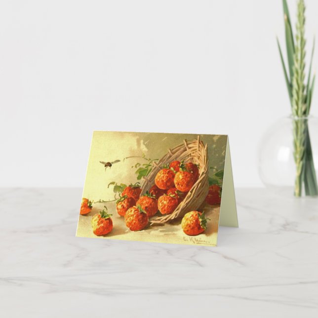 Cesta de la fresa de Catherine Klein.  TARJETA DE (Anverso)