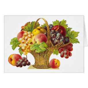 Cesta de los melocotones y de frutas - arte del