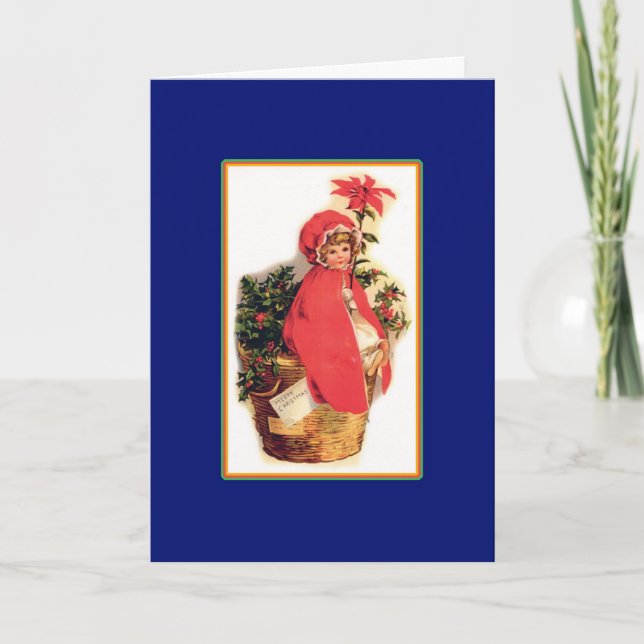 Cesta de navidades - Tarjeta de época (Anverso)