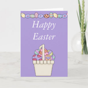 Cesta de Pascua - Tarjeta de saludo de Navidad de