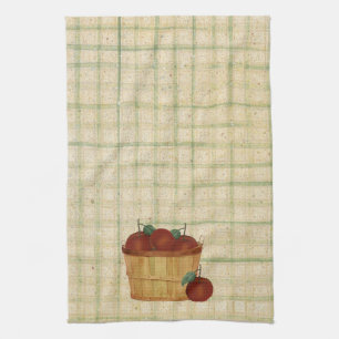 Cesta de toalla de cocina de las manzanas