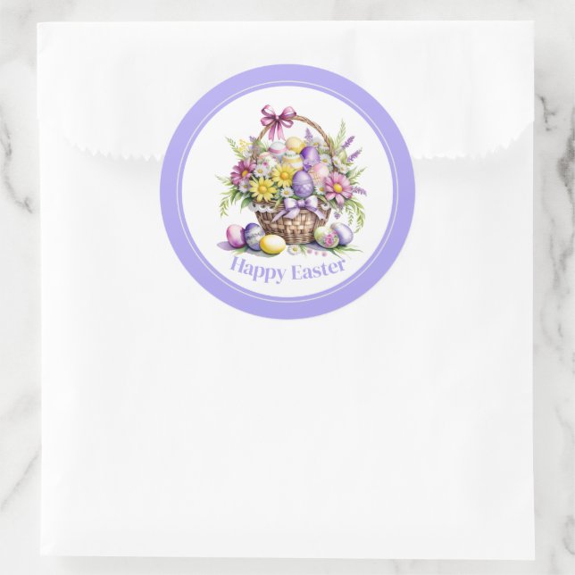 Cesta floral de Pegatinas de Pascua (Bolso)
