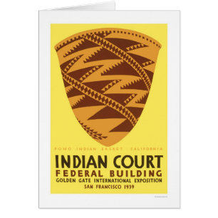 Cesta india de Pomo WPA 1939