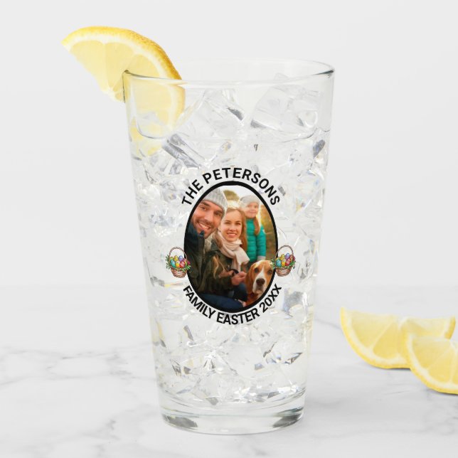 Cesta personalizada de huevos de fotos de pascua p (Anverso (hielo))