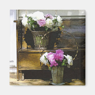 Cestas de los imanes de Peonies