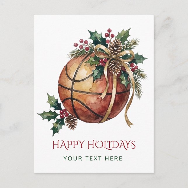 Cesto de Baloncesto Arco de Navidad  (Anverso)