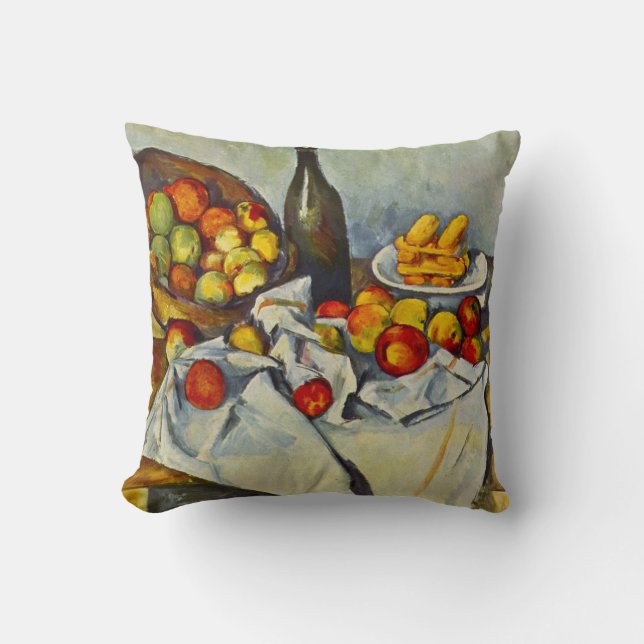 Cezanne la cesta de almohada de las manzanas (Anverso)