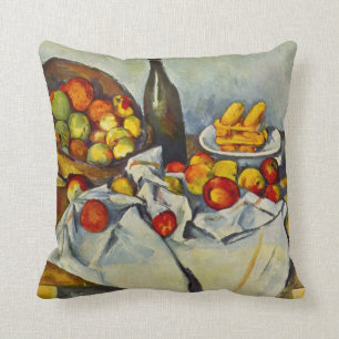 Cezanne la cesta de almohada de las manzanas