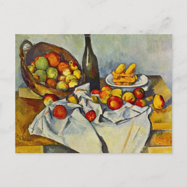 Cezanne La tarjeta postal de la canasta de manzana (Anverso)
