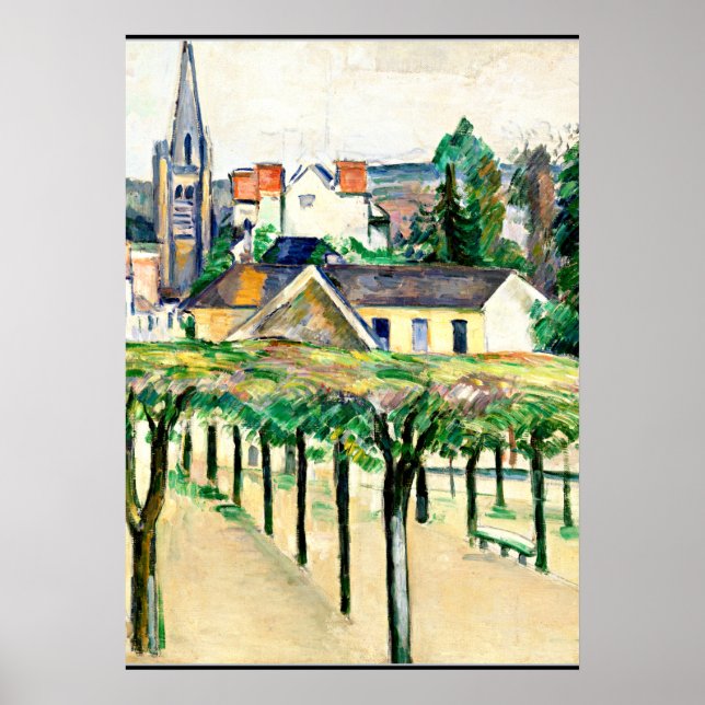 Cezanne - Village Square, arte fino (Frente)