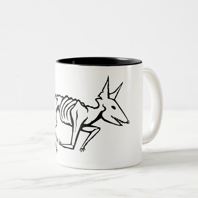 Chacal 11oz de la descomposición. Taza (Anverso derecho)