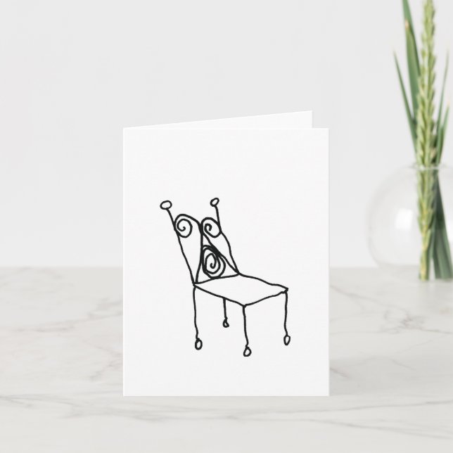 Chair Line Drawing Art Folded (Anverso)