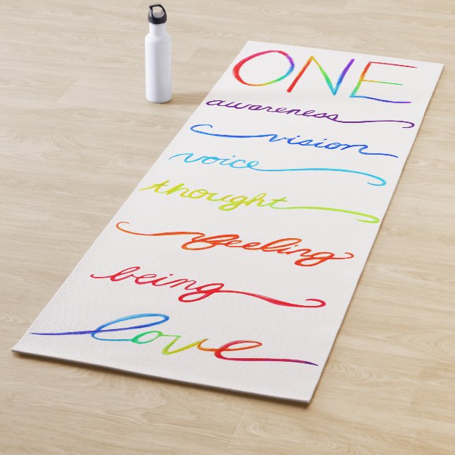 Chakra Arcoiris Palabra arte Yoga Mat (In situ)