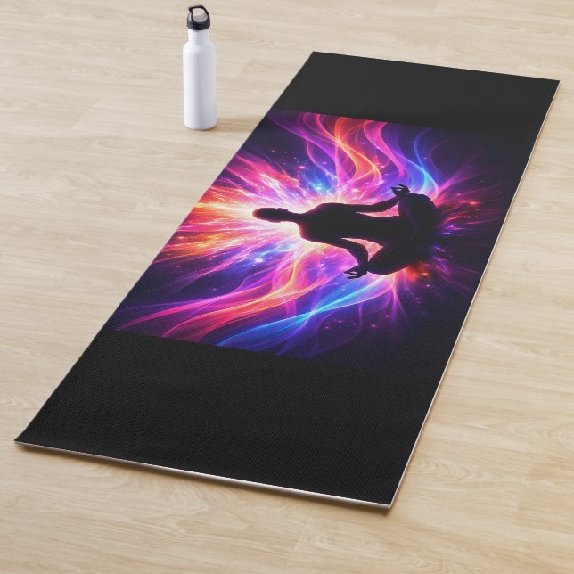 Chakra Glow Yoga Mat Meditation Design (In situ)