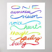 Chakra Inspiradora palabra palabra arte Poster de 