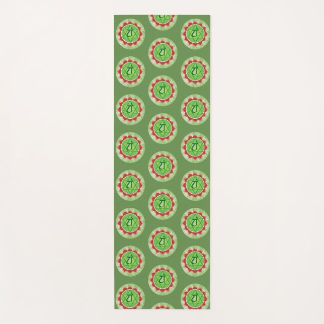 Chakra verde corazón Chakra Anahata Yoga Mat (Anverso)