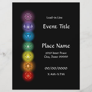 Chakras 8.5 x 11 Folleto de Evento