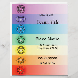 Chakras 8.5 x 11 Volante de eventos 2