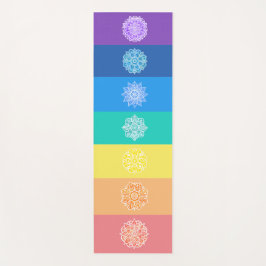 Chakras arcoiris coloridas Mandalas Yoga Mat