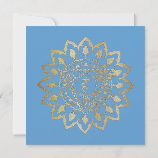 Chakras Vishudda - Tarjeta de felicitación (Anverso)