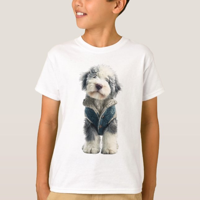 Chaleco de suéter cachorro oveja niños (Anverso)