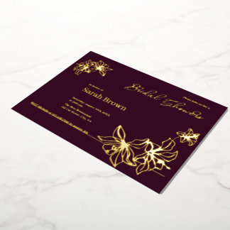 Chalecos invitación a Relieve metalizado oro