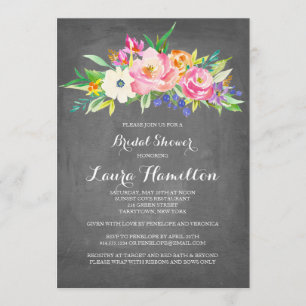 Chalk del jardín de flores   Invitación a la ducha