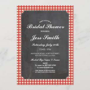 Chalk Fiesta de ducha de novia Invitación de chequ