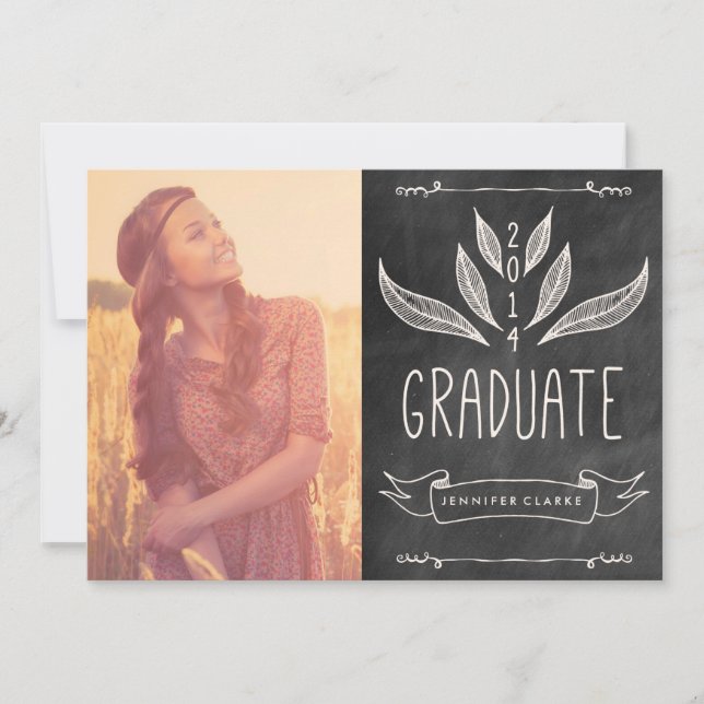 CHALK | INVITACIÓN DE LA PARTE DE GRADUACIÓN DE 20 (Anverso)