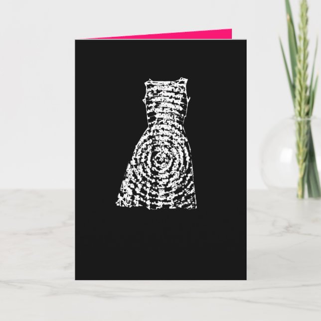 Chalk Vestir Tarjeta de felicitación de moda (Opci (Anverso)