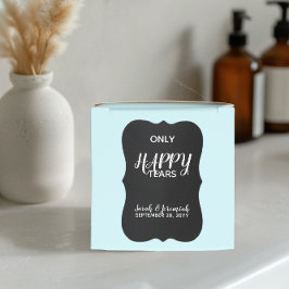 Chalkboard Aqua Mini Cajas de tejidos Bodas