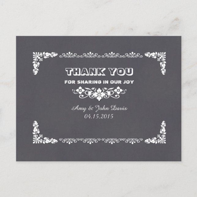 Chalkboard art deco boda gracias notas deco3 (Anverso)