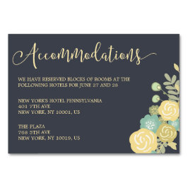 Chalkboard Boda Tarjetas de alojamiento Amarillo