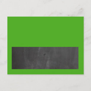 Chalkboard Boda verde tarjeta de lugar grabable