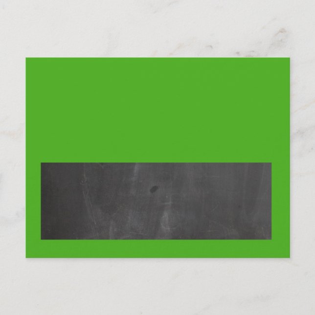 Chalkboard Boda verde tarjeta de lugar grabable (Anverso)