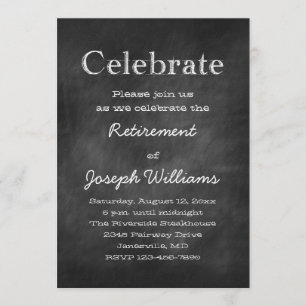 Chalkboard celebra invitaciones al partido de reti