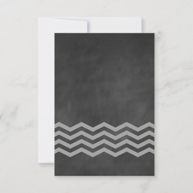 Chalkboard Chevron RSVP (Anverso)