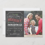 Chalkboard Feliz Navidad - tarjeta de foto<br><div class="desc">Torneo de Chalkboard 7x5 Feliz Navidad - tarjeta de foto. ¡Personalizable. Parte de una colección de Navidades.</div>