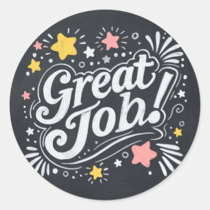 Chalkboard Grandes Pegatinas de empleo con estrell