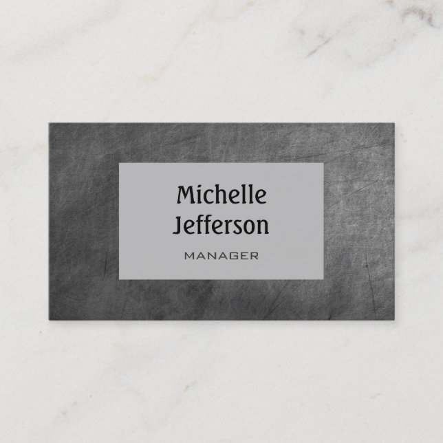 Chalkboard Gray Pattern - Tarjeta de presentación  (Anverso)