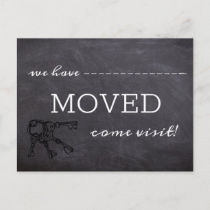 Chalkboard Hemos Movido Nueva Invitación De Direcc