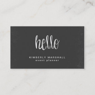 Chalkboard Hola tarjetas de negocios / Mint