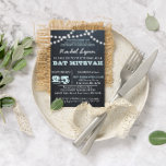 Chalkboard Ilumina Aqua Bat Mitzvah Invitación<br><div class="desc">Estas invitaciones casuales a la moda son perfectas para cualquier celebración de Bat Mitzvah. Cada línea de texto es totalmente personalizable para decir lo que usted quiere!</div>