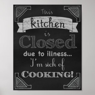 Chalkboard Impresiones de decoración de cocina, pi