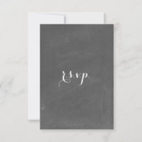 Chalkboard Inspired Wedding RSVP