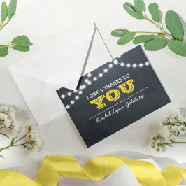 Chalkboard Lights Gold Bat Mitzvah Gracias Nota