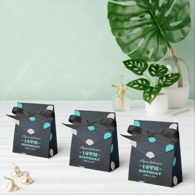 Chalkboard Luces Verde azulada Caja de Favor del 1 (Múltiple)