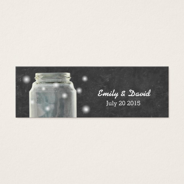 Chalkboard Mason Jar Boda página web Insertar tarj (Frente)