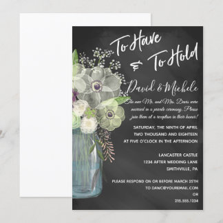 Chalkboard Mason Jar/Después de la invitación a la