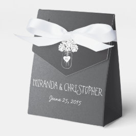 Chalkboard Mason Jar Floral Caja de Favor Personal